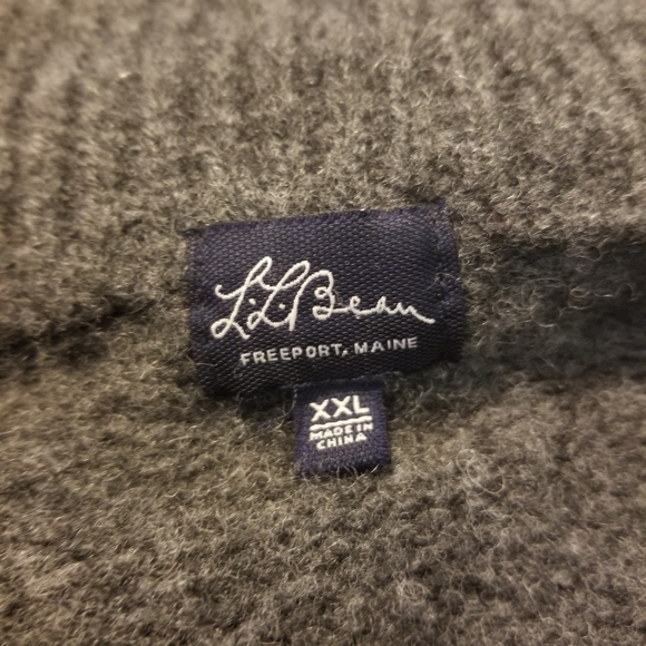 L.L. Bean 100% lambs wool full zip sweater - Picture 3 of 4